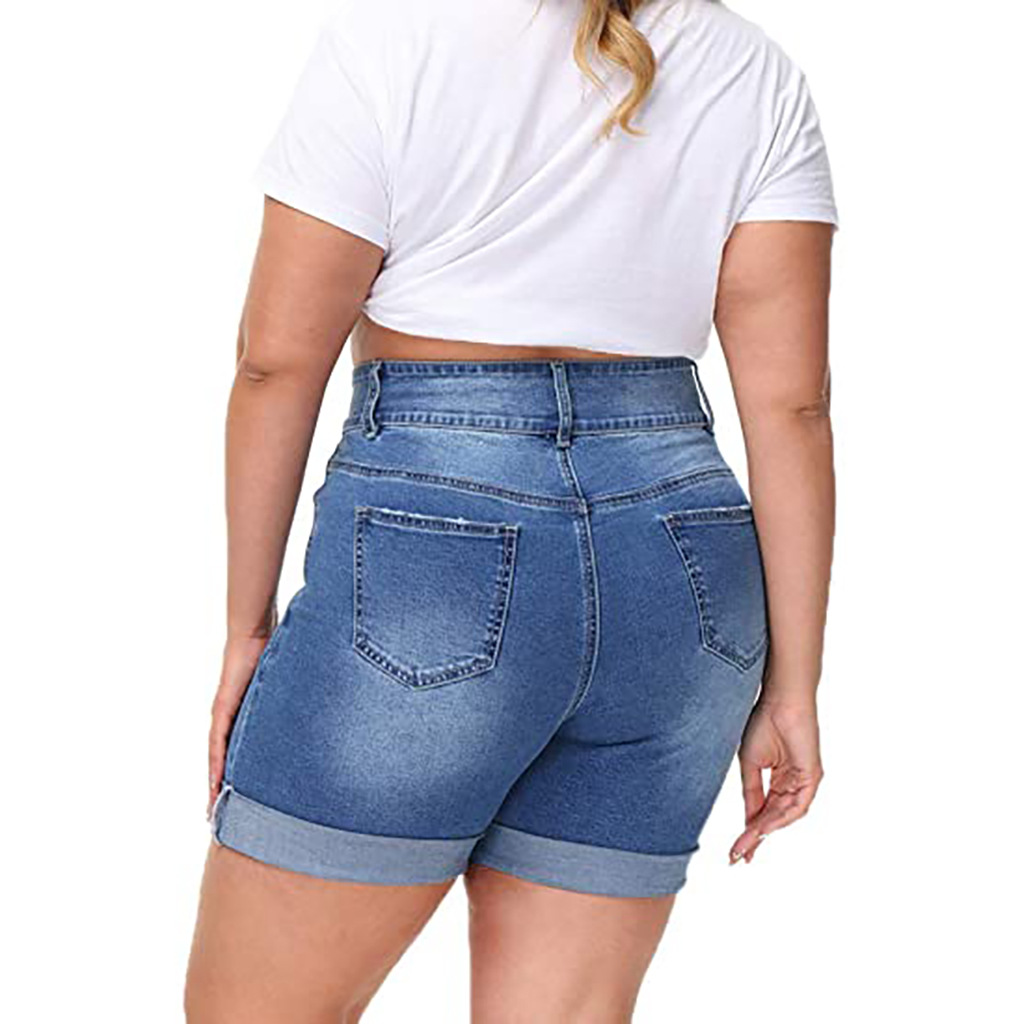 Fashion hand worn denim straight pants