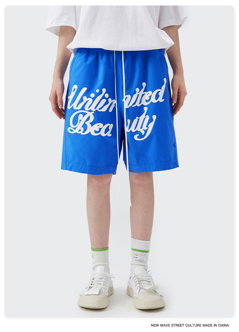 Men Boys Shorts Streetwear Bottoms Half Pants Sports Outfit Running Sweatsuit Trunks