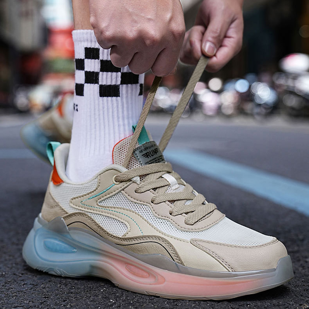 Men Women Sneakers Leather Platform Athletic Shoes Unisex