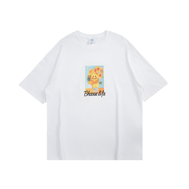 Summer Men Women Short Sleeve T-shirt Tee Pullover Tops Unisex Sweatshirt