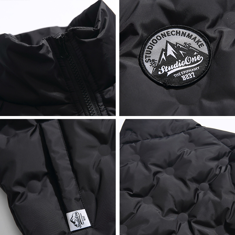 Women Men Down Jacket Hooded Coat Warm Winter Windproof Casual Parkas