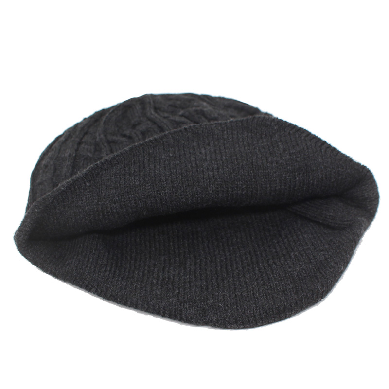 Men Women Beanie Hat Winter Wool Knitted Baggy Pull On Soft Caps