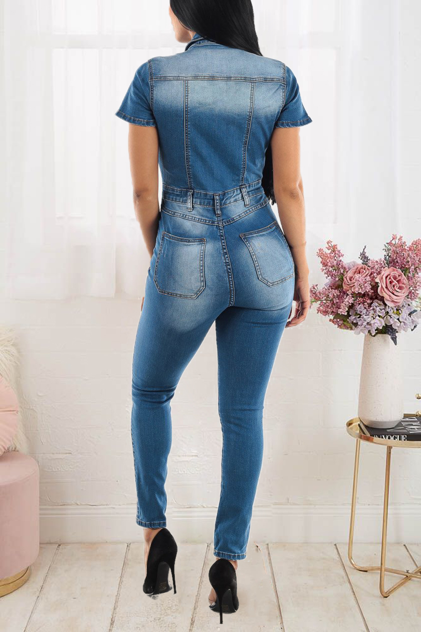 Fashion slim casual waist Jumpsuit