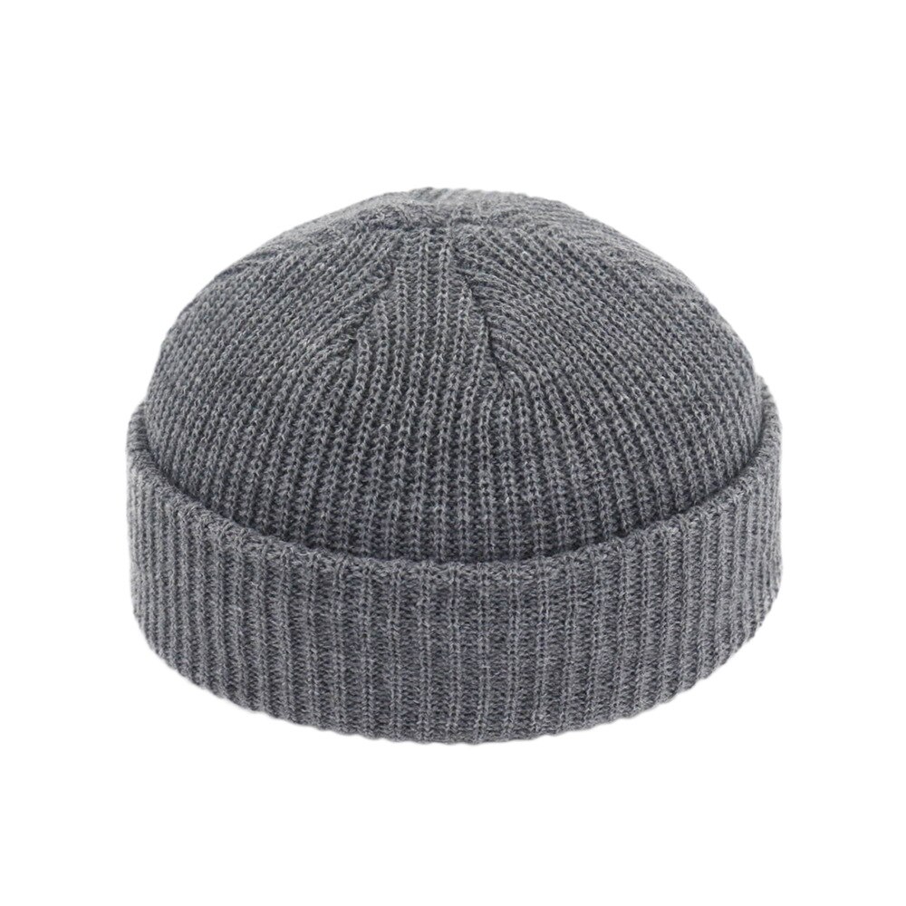 Men Women Beanie Hat Winter Wool Knitted Baggy Pull On Soft Caps