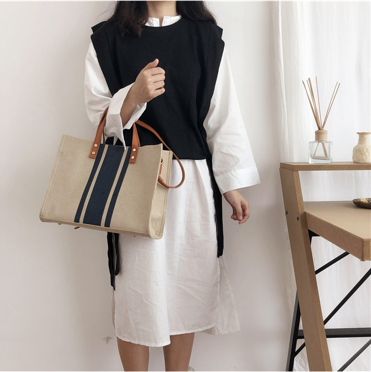 Large Capacity Canvas Women Shopping Shoulder Bags