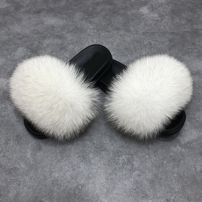 Women Men Furry Slide Sandal Slippers Fluff Slingback Winter Shoes Footwear 35-44