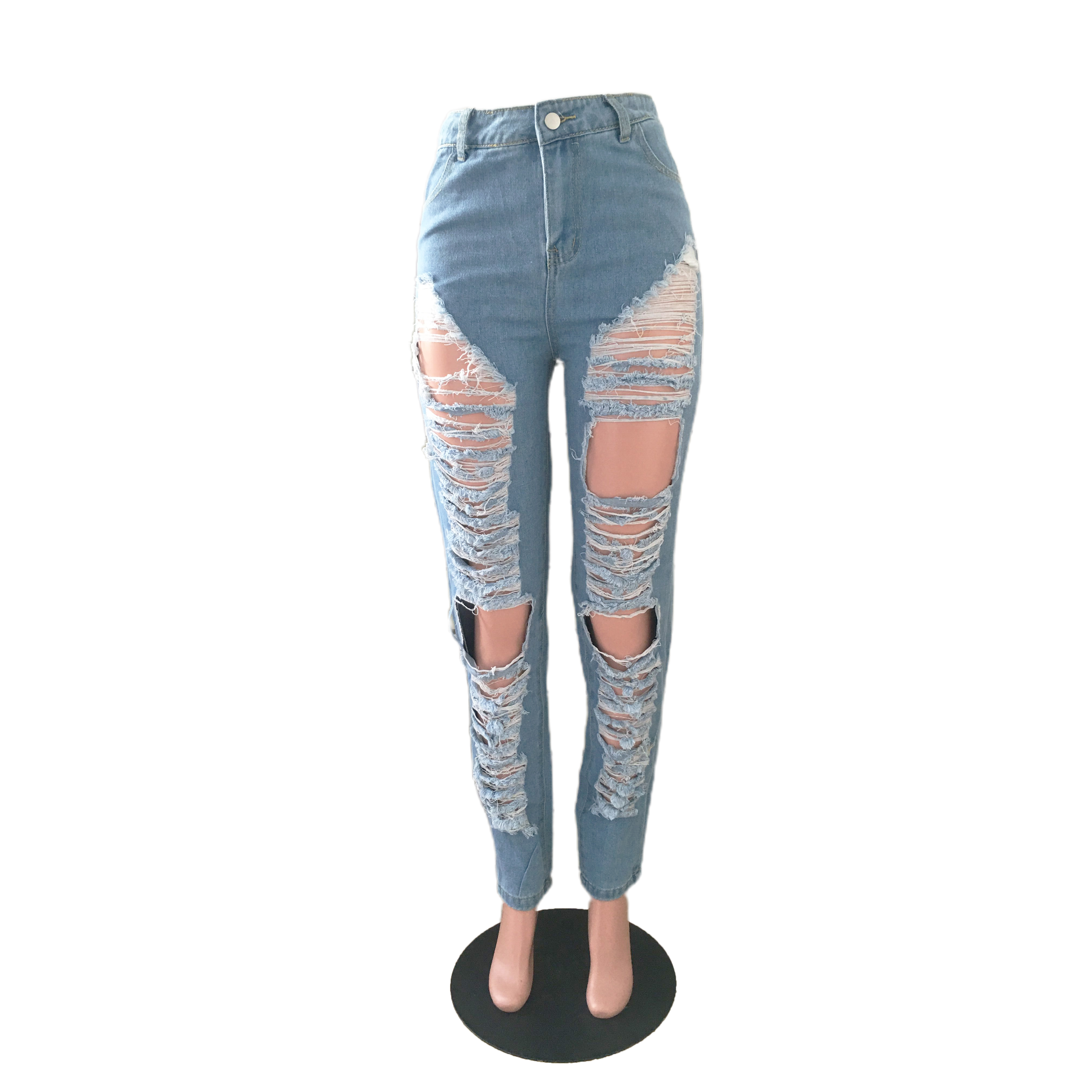 Fashion casual jeans with holes