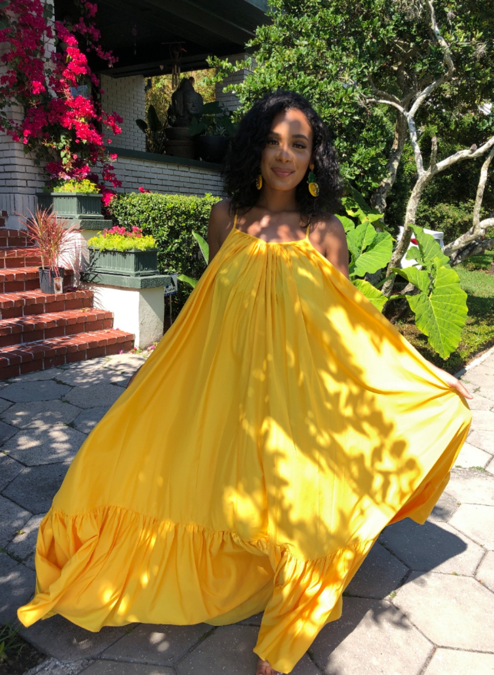 Sexy Slingless Sleeveless Solid Color Long Swing Dress