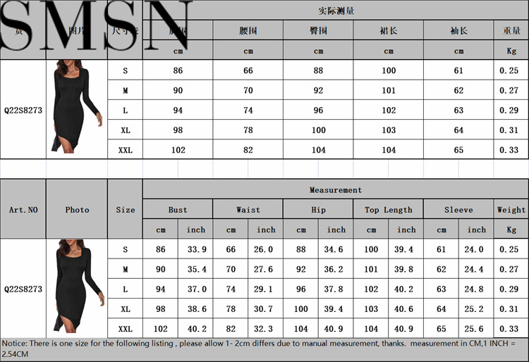 Plus Size Dress Amazon new spring and summer square collar fashion slit irregular sexy dress