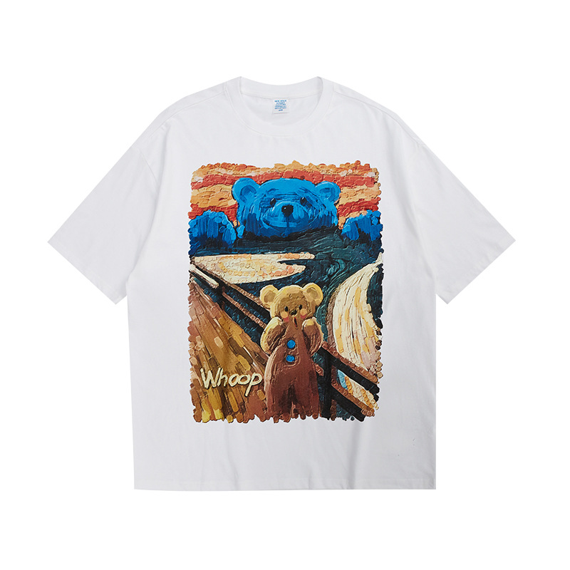 Summer Men Women Short Sleeve T-shirt Tee Pullover Tops Unisex Sweatshirt