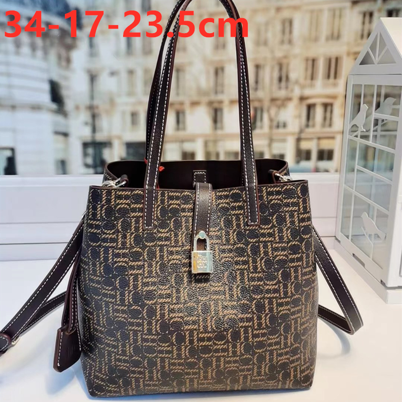 Women Brown Large Leather Tote Medium Shoulder Shopping Bag Handbags