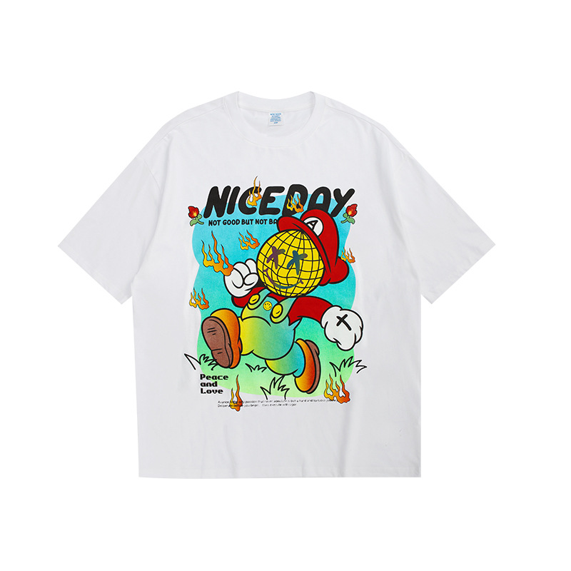 Summer Men Women Short Sleeve T-shirt Tee Pullover Tops Unisex Sweatshirt