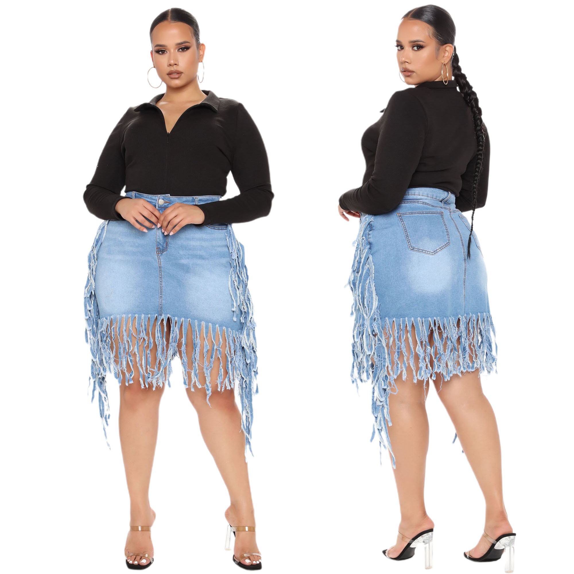 Sexy skirt denim casual skirt