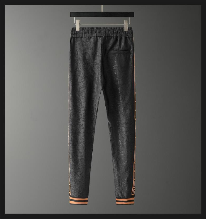 Men's Two-piece Light Luxury Embroidery Stitching Casual Suit Autumn and Winter Sweater Plus Size Korean Fashion Sports Sets