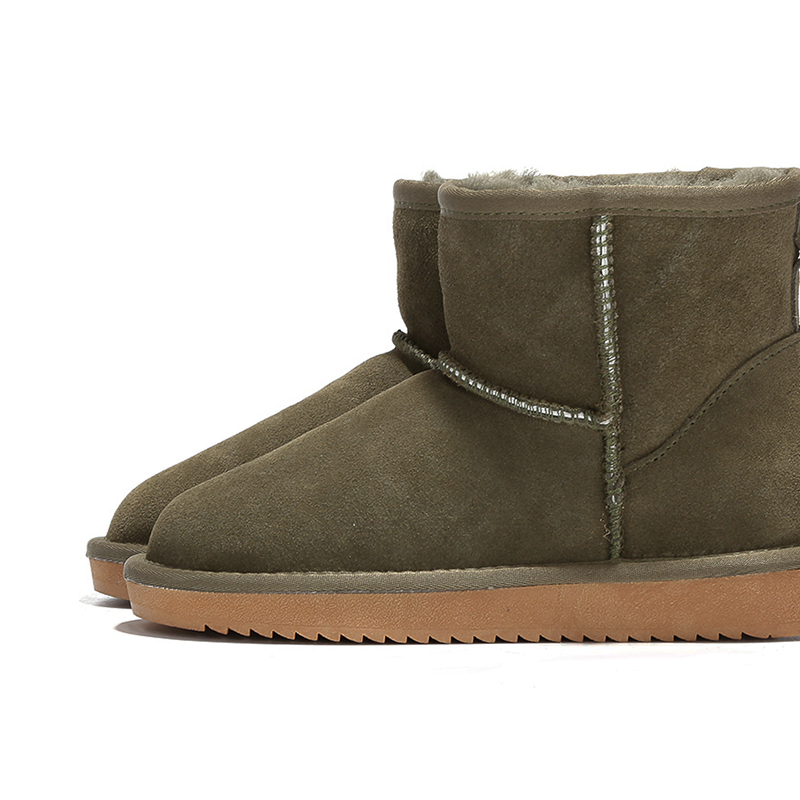 Women Boots Suede Ankle Boot Leather Winter Snow Shoes Footwear 34-42