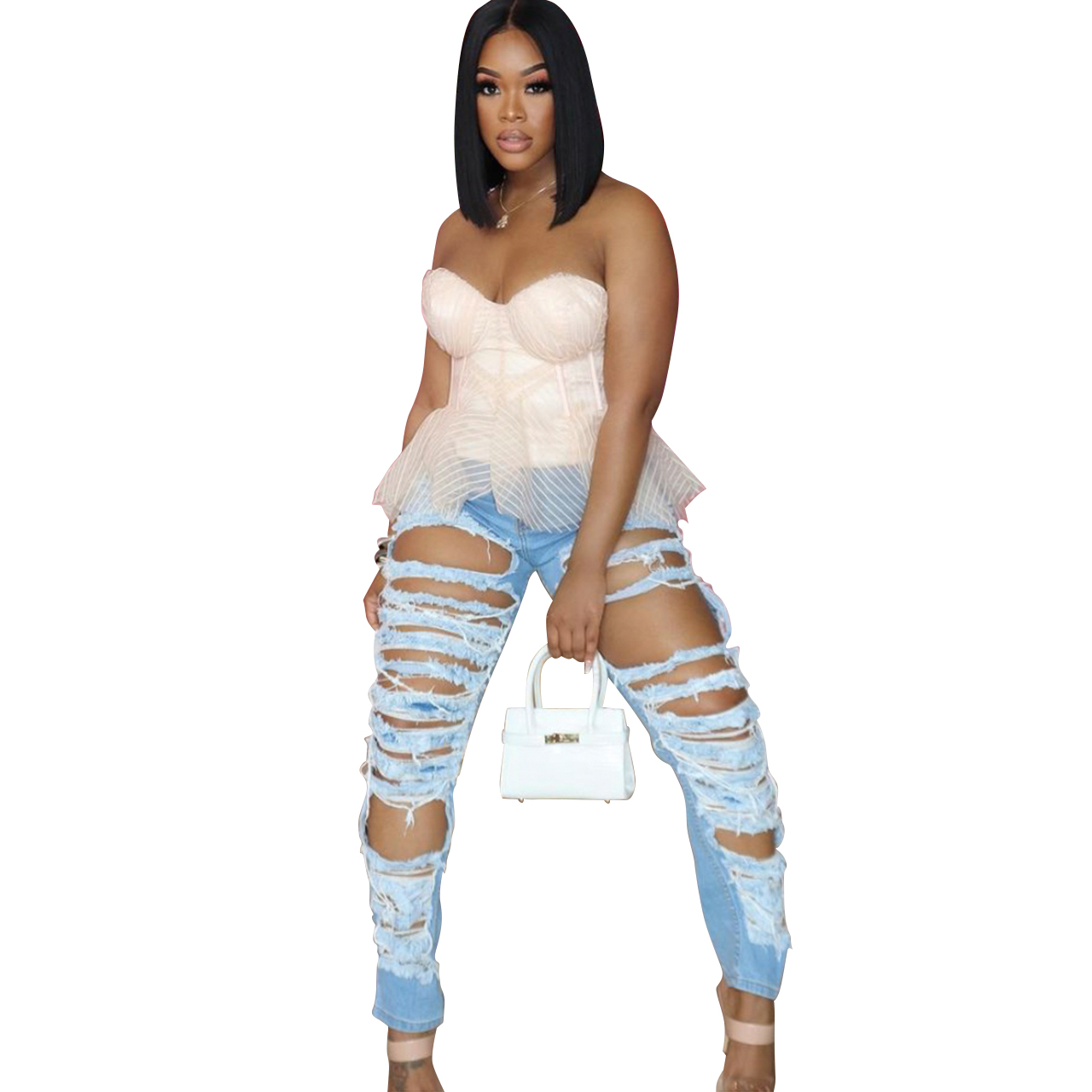 Wash and wear straight jeans