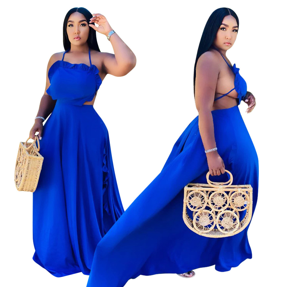 Plus Size Dress Sexy halter strap style dress patchwork dress