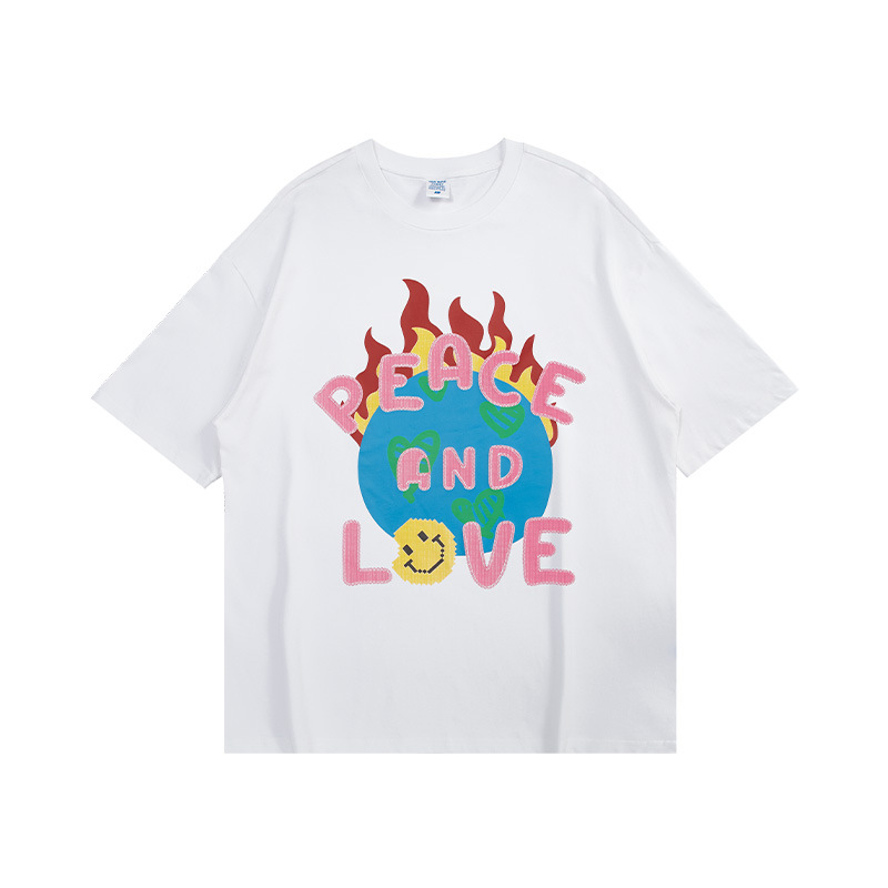 Summer Men Women Short Sleeve T-shirt Tee Pullover Tops Unisex Sweatshirt