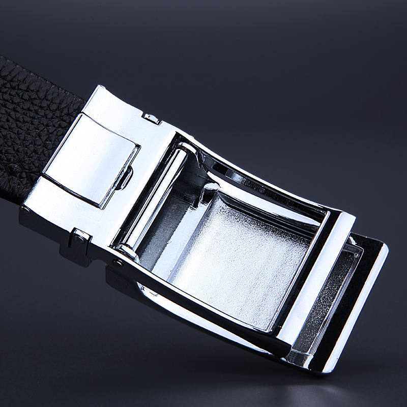 Women Men Belt 3.8cm Cowhide Leather Buckle Belt Unisex