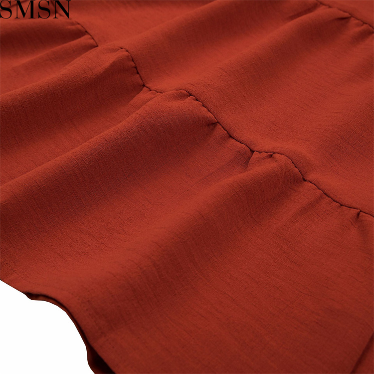 Casual Dress 2022 New Amazon ebay Fashion casual V neck solid color dress