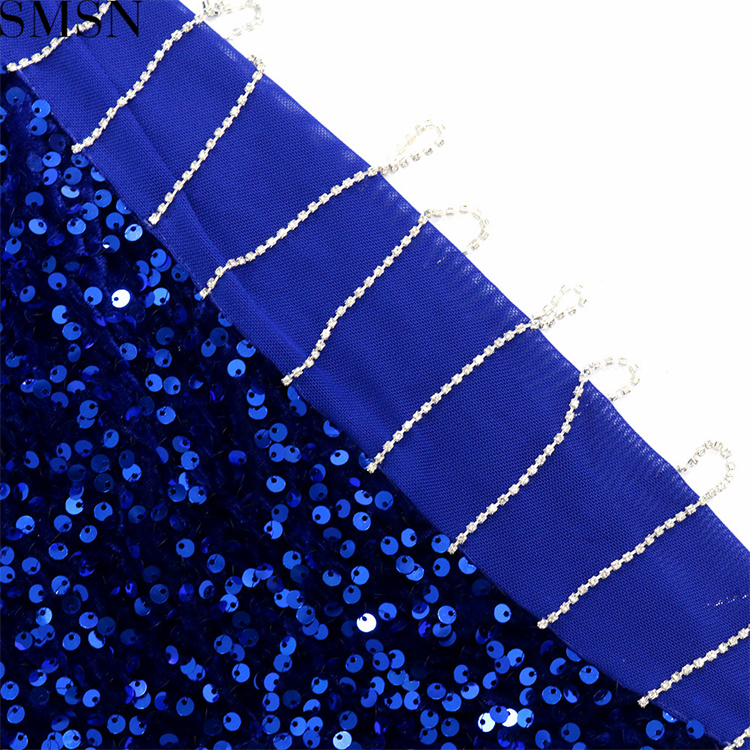 Casual Dress Fashion sexy single shoulder sequins split hip show figure dress