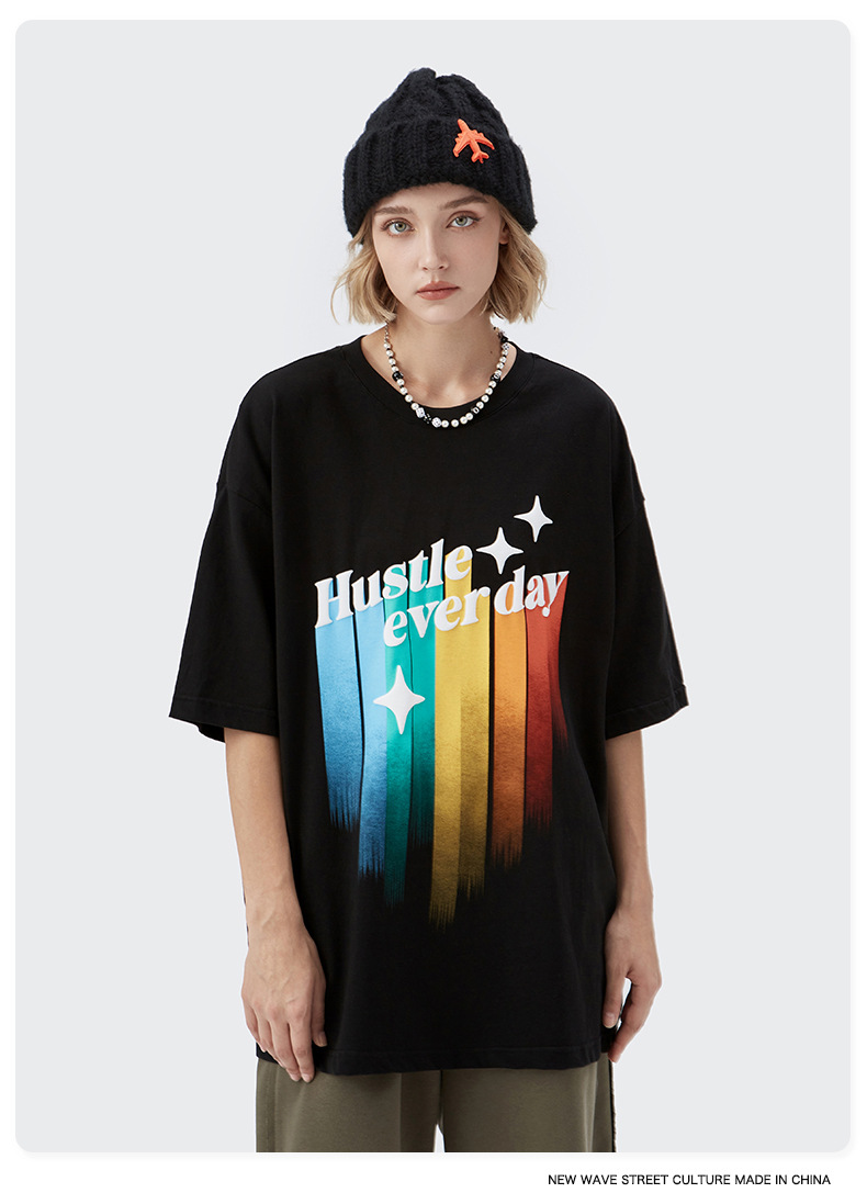 Summer Men Women Short Sleeve T-shirt Tee Pullover Tops Unisex Sweatshirt