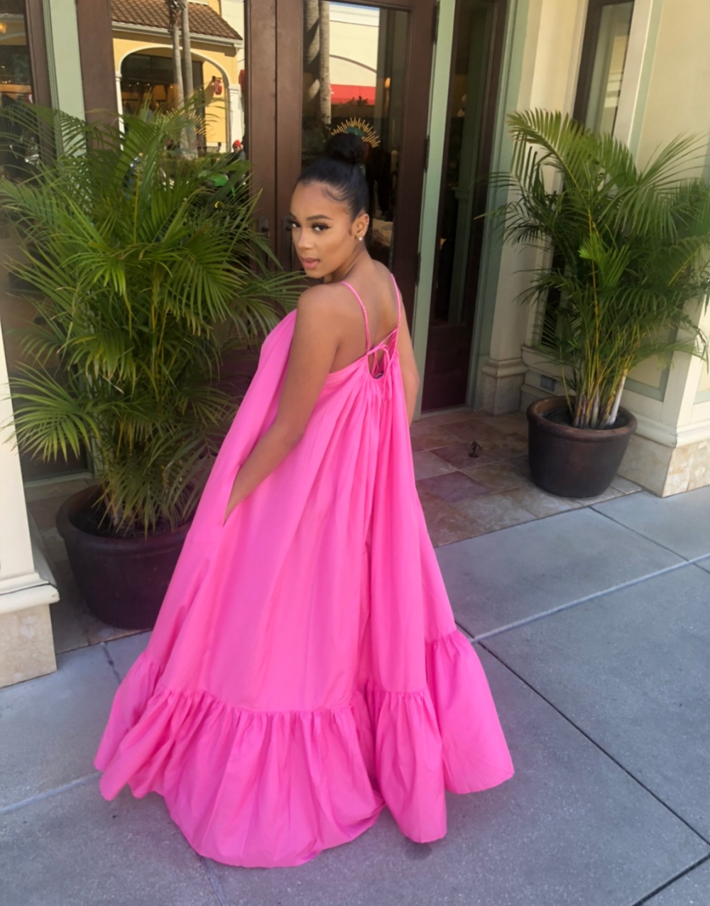 Sexy Slingless Sleeveless Solid Color Long Swing Dress