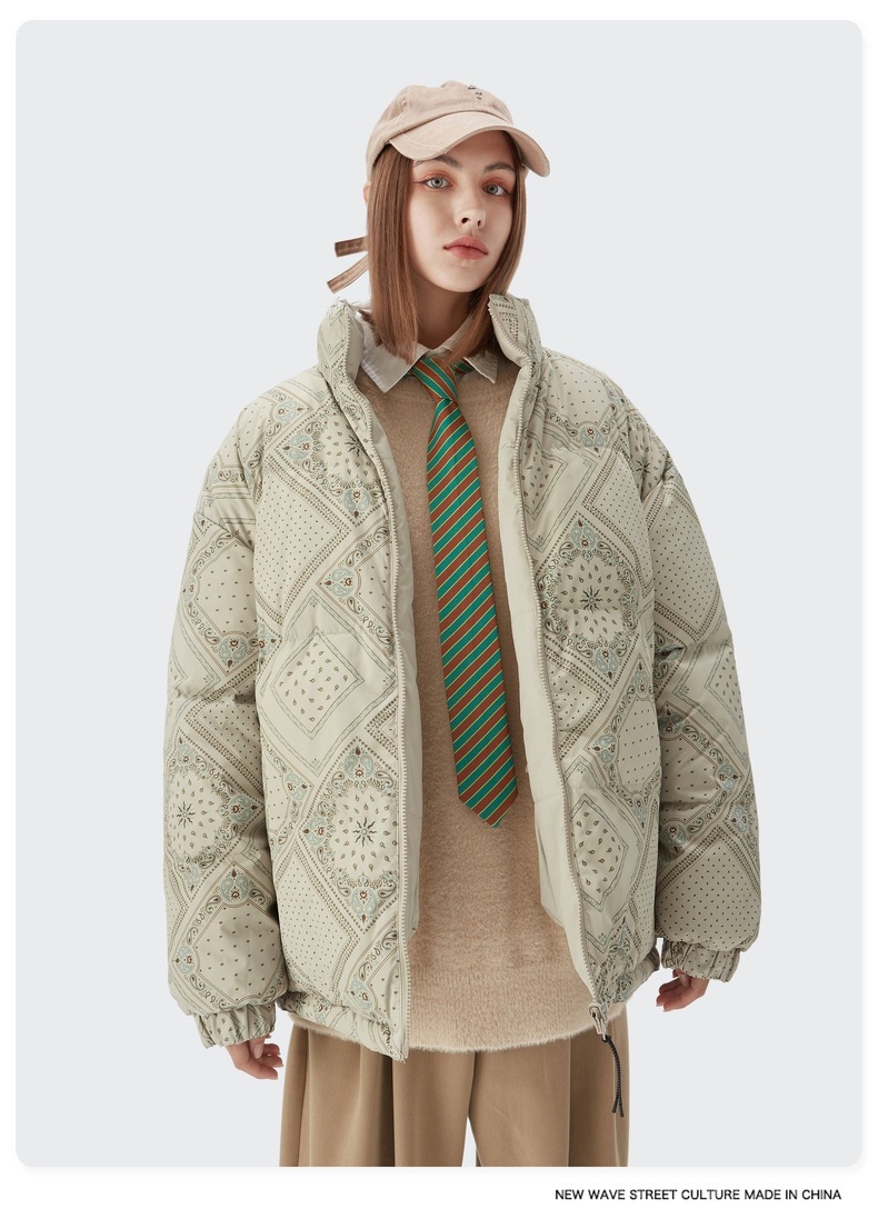 Women Men Down Jacket Hooded Coat Warm Winter Windproof Casual Parkas