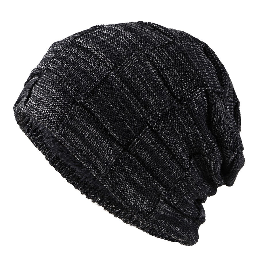 Men Women Beanie Hat Winter Wool Knitted Baggy Pull On Soft Caps