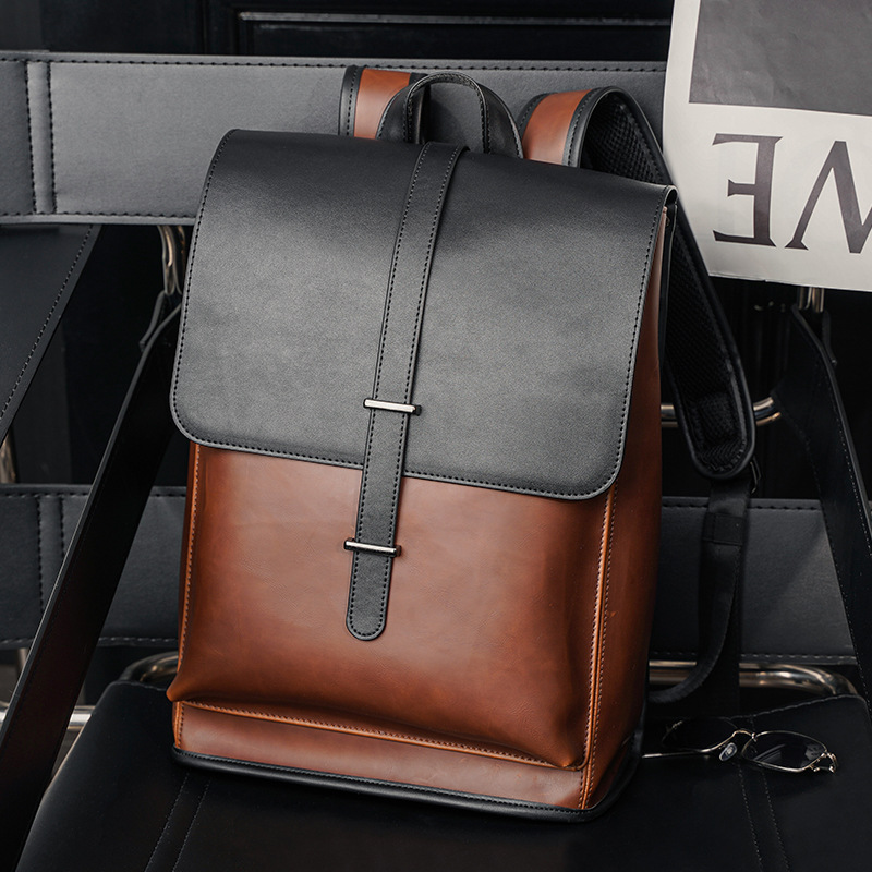 Men Women Backpack Leather Outdoor Sports School Bag Travel Laptop Bag