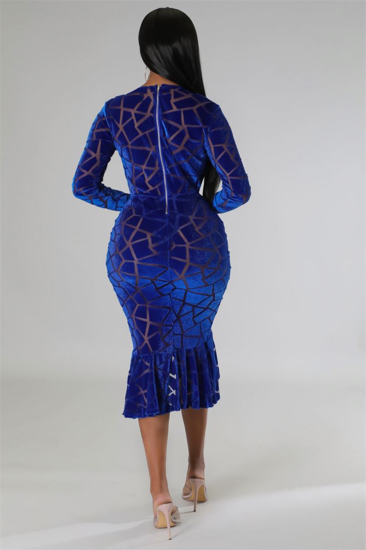 Trendy Ladies Formal Dress V Neck Sexy Cocktail Evening Fall Plus Size Womens Dresses