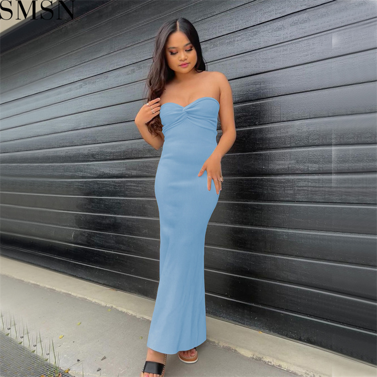 Casual Dress 2022 spring popular style knitted cross off shoulder fashion sexy woolen dress