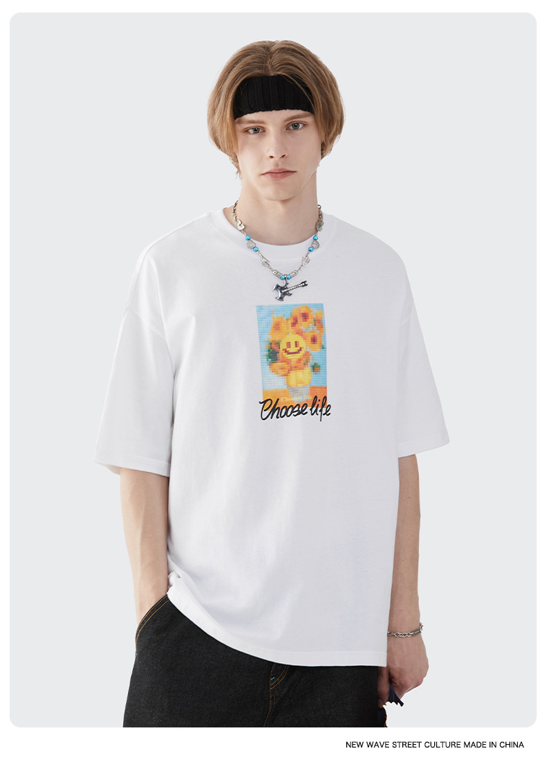Summer Men Women Short Sleeve T-shirt Tee Pullover Tops Unisex Sweatshirt