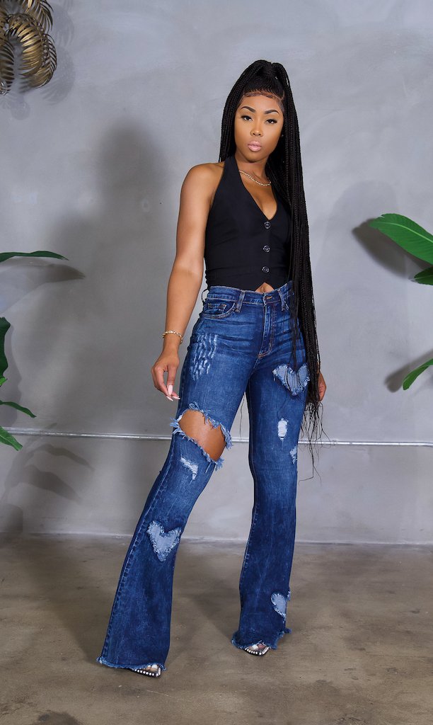 Fashion sexy flared jeans