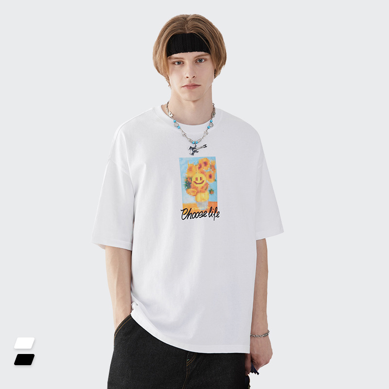 Summer Men Women Short Sleeve T-shirt Tee Pullover Tops Unisex Sweatshirt