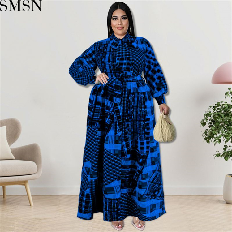 Plus Size Dress large size fall women clothing wholesale supply long sleeve collar dress