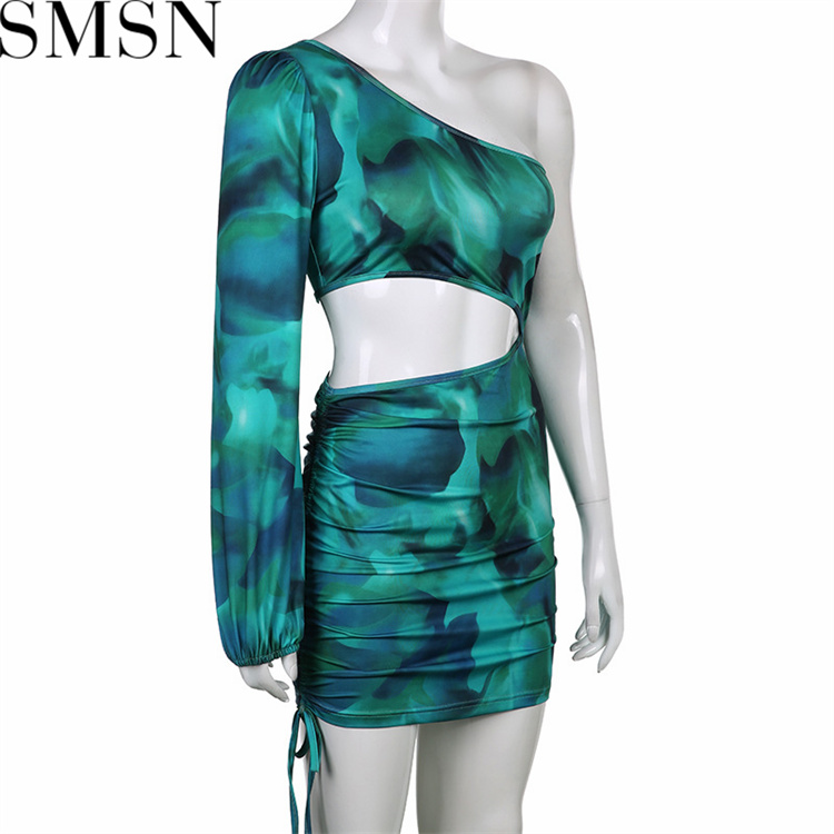 Plus Size Dress personality temperament commute stitching hip drawstring skirt dress women