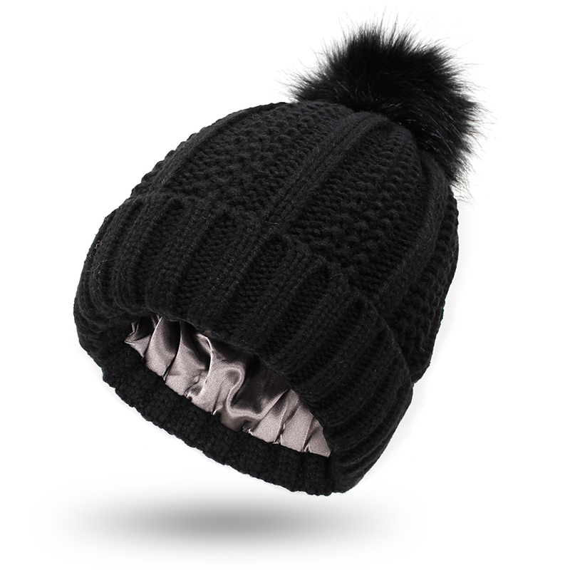 Men Women Beanie Hat Winter Wool Knitted Baggy Pull On Soft Caps