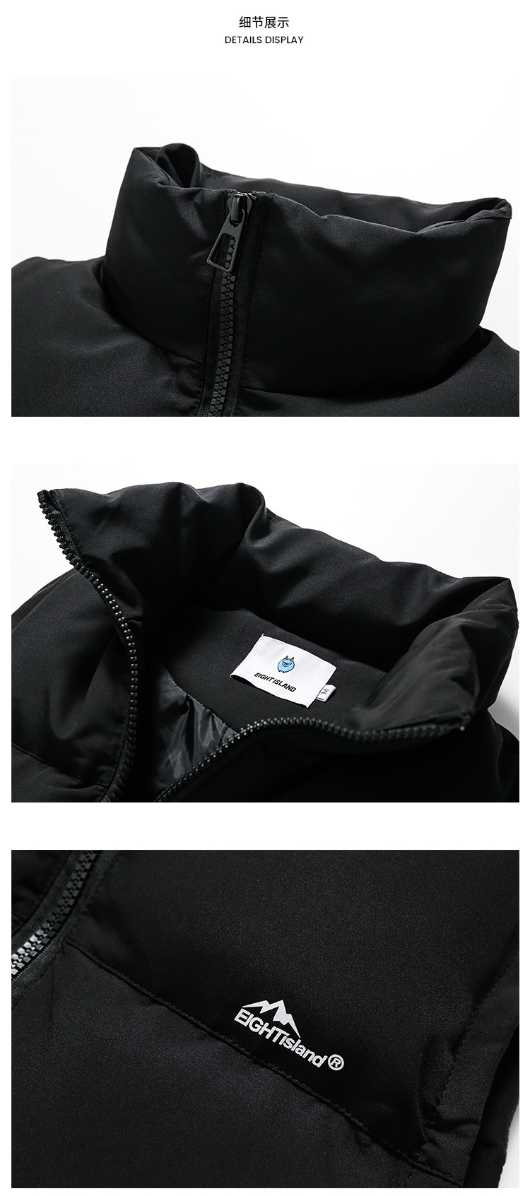 Women Men Down Vest Sleeveless Waistcoat Jacket Coat Winter Casual Parkas