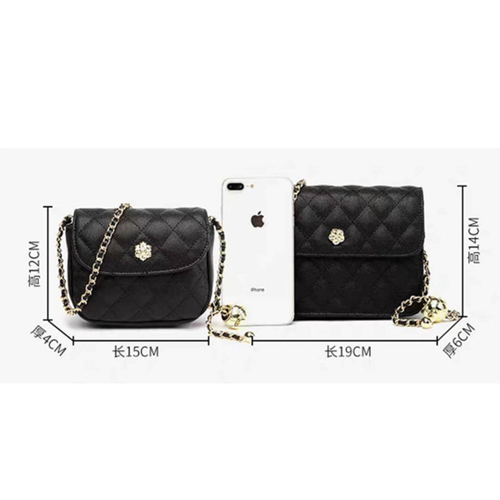 Women Medium Quilted Shoulder Bag Leather Tote Crossbody Flap Bag Chain Handbags