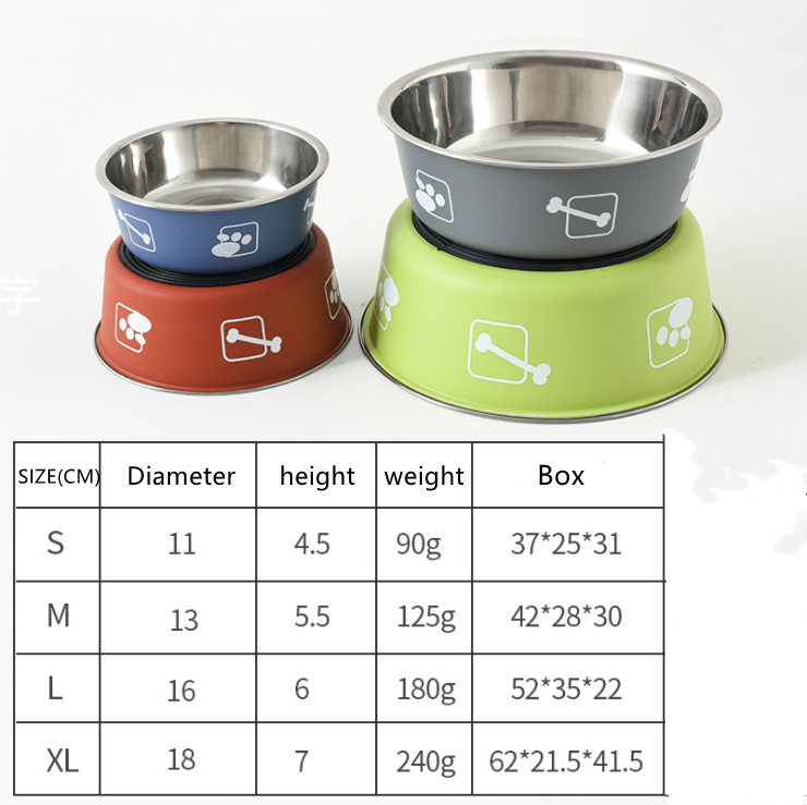 Pet Dog Stainless Steel Bowls