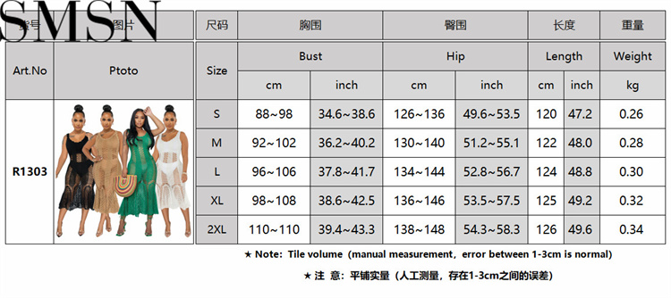 Fashion women dress Amazon Ins Style Sexy Cutout Strap Blouse Hand Crochet Knitted Dress