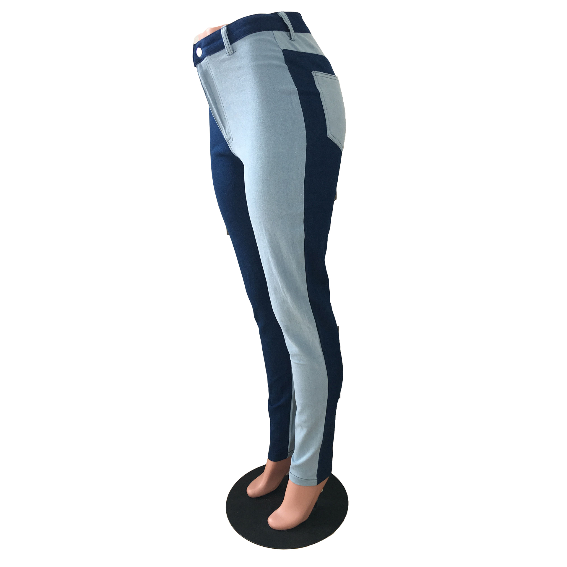 Fashion color matching jeans