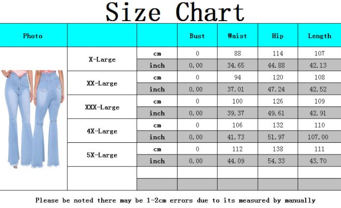 Fashion slim wide leg flare jeans