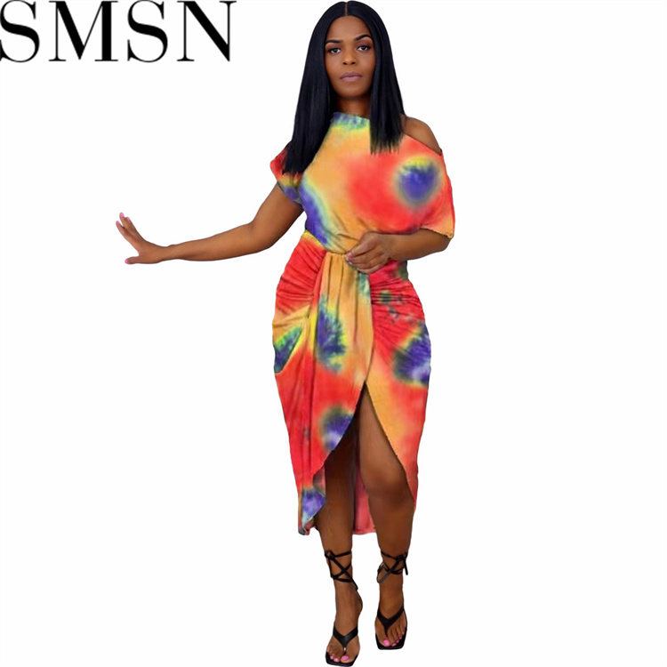 Plus Size Dress Europe and America women clothing off shoulder striped fashion slim dress