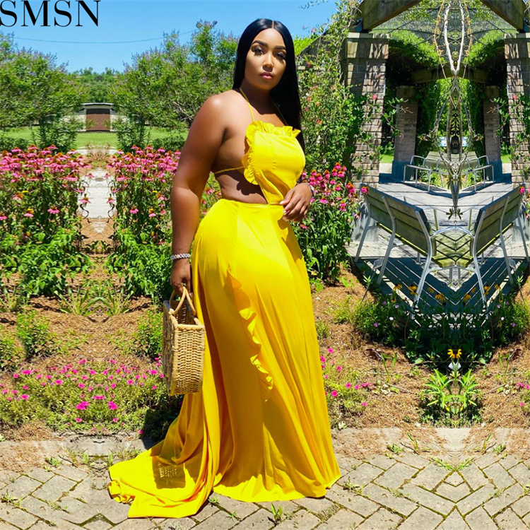 Plus Size Dress Sexy halter strap style dress patchwork dress