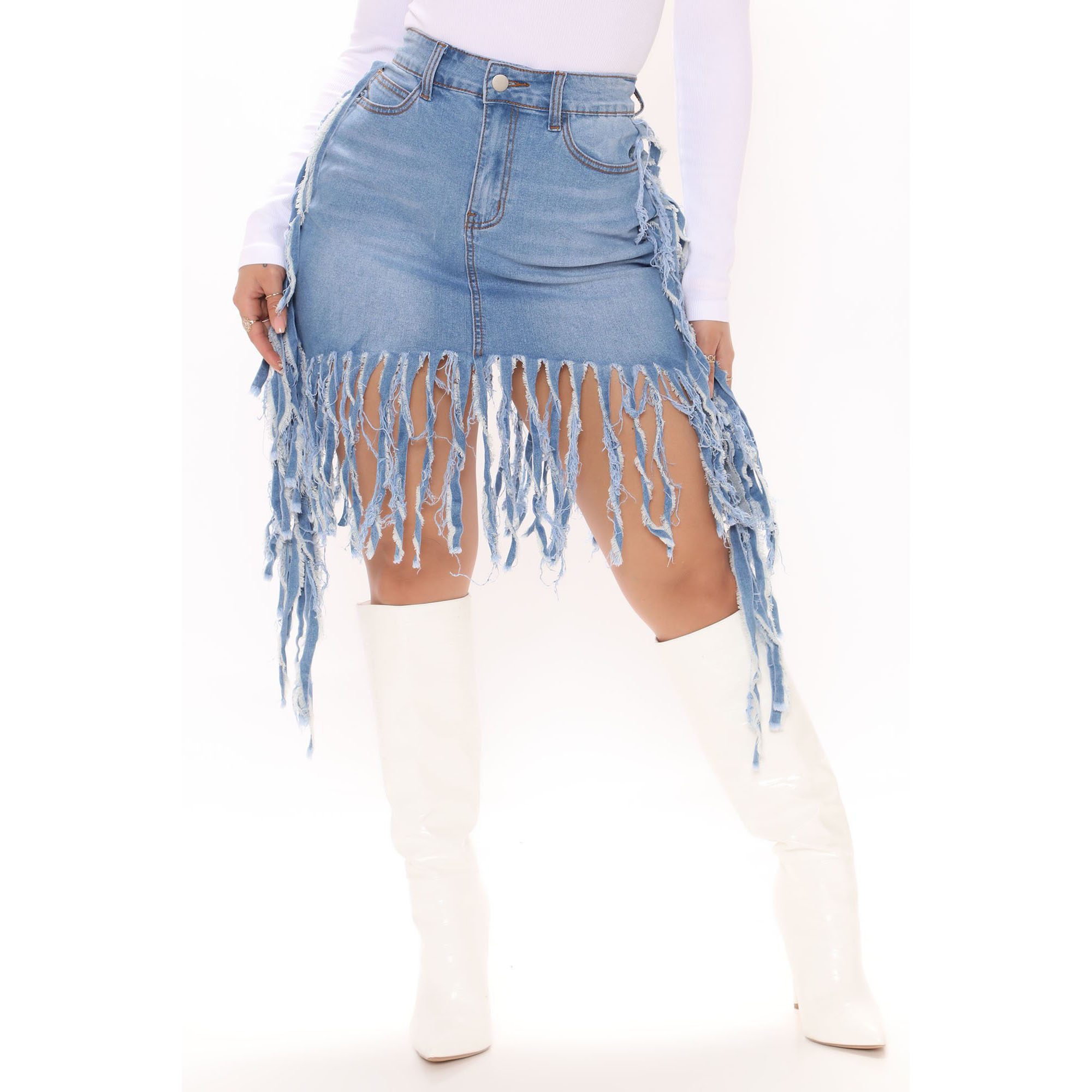 Sexy skirt denim casual skirt