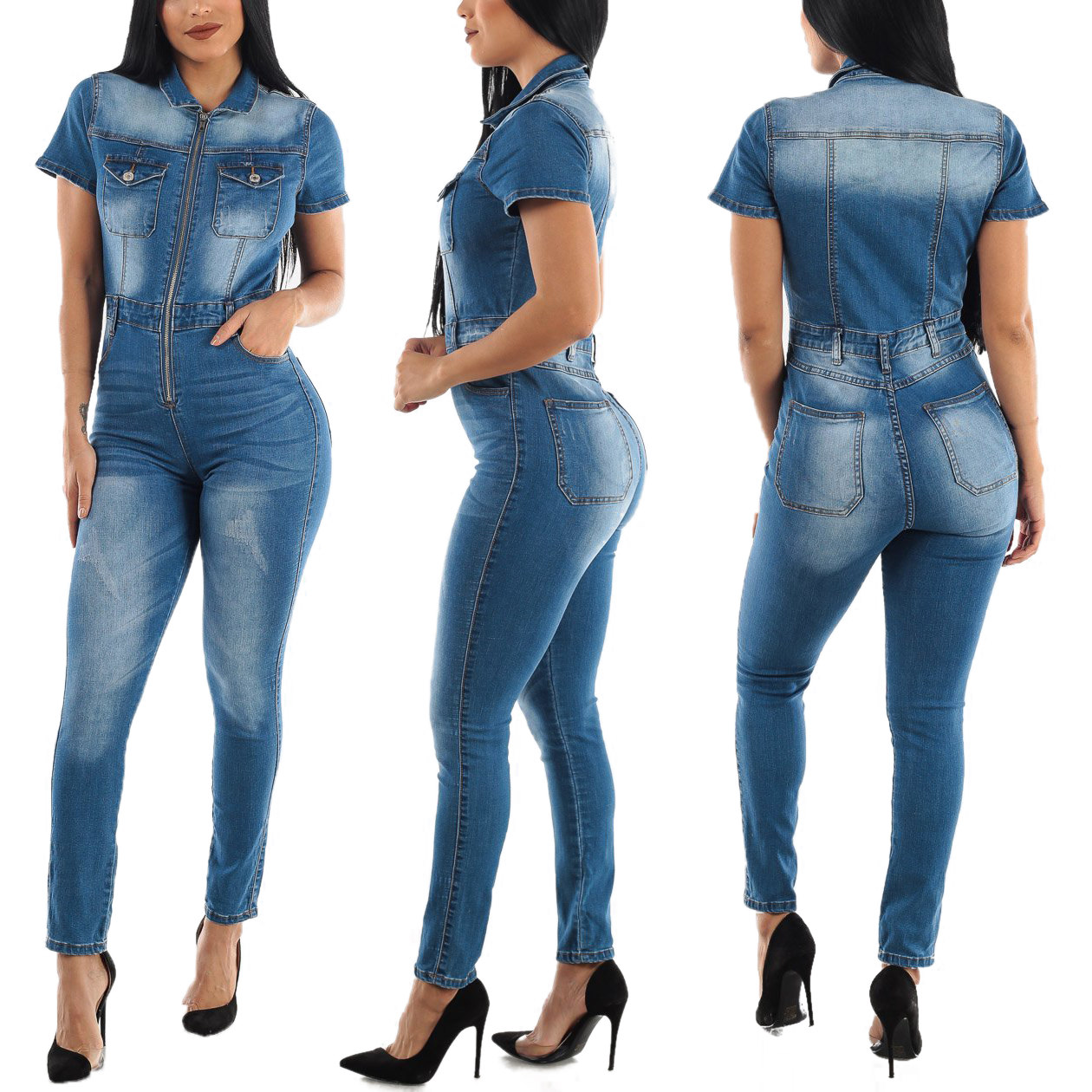 Fashion slim casual waist Jumpsuit