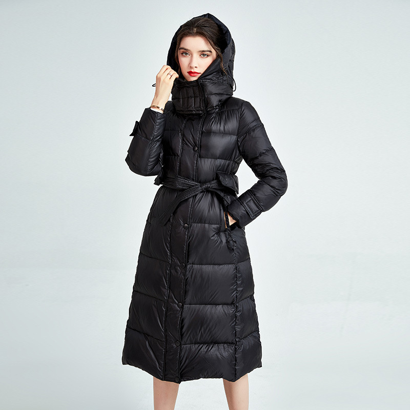 Women Men Down Jacket Hooded Coat Warm Winter Windproof Casual Parkas