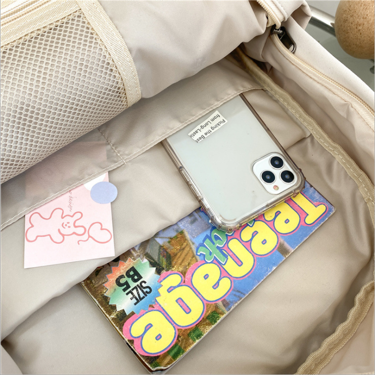 Multifunction Double Zipper Teenager Girls Laptop Backpack